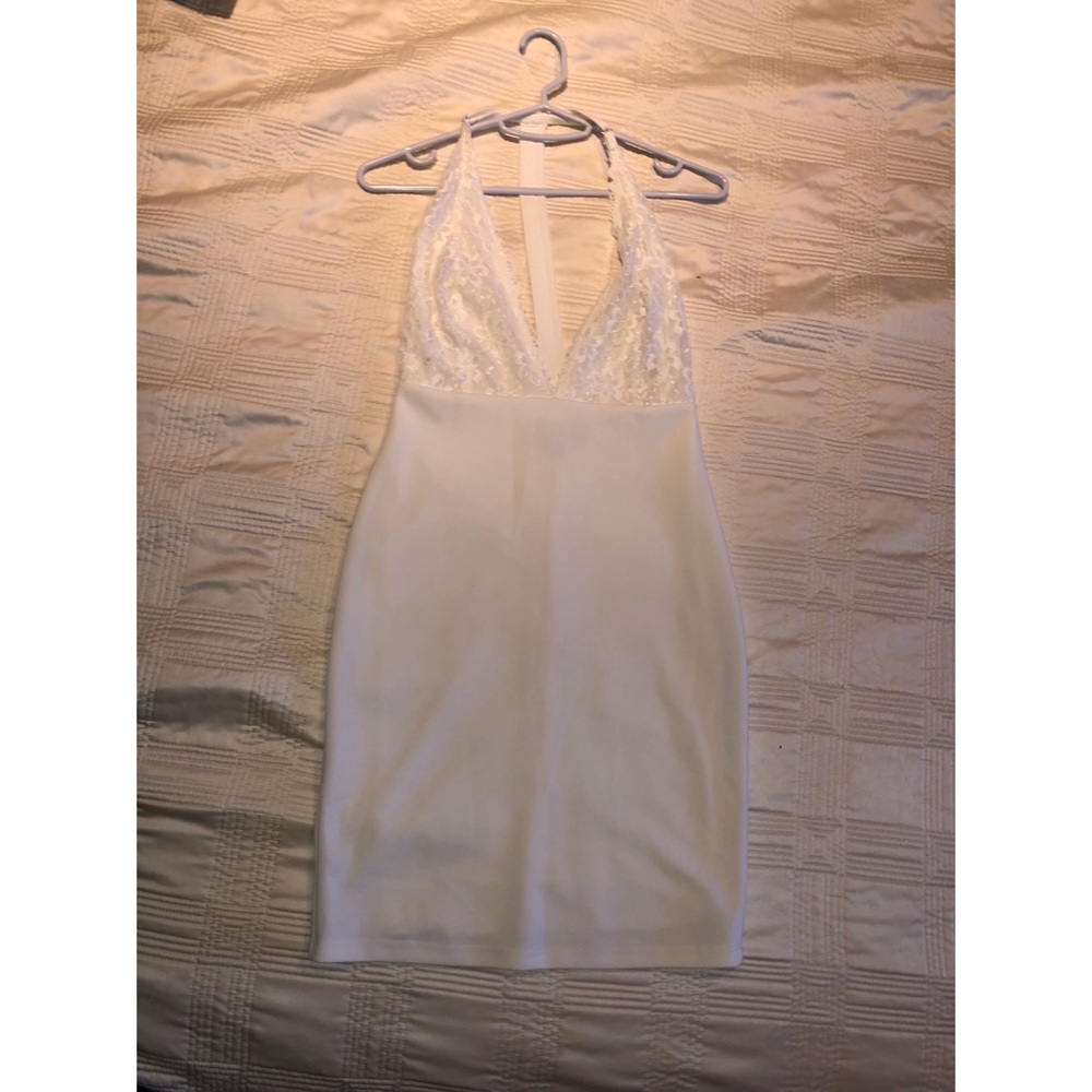 Lulus Sultry Nights White Lace Bodycon Dress